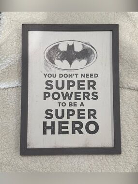 DC Comics Black and White Batman Quote Wall Art